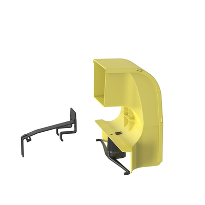 Bajada Para Canaleta FiberRunner™, Uso con Medidas 4x4, 6X4, 12X4, o 24X12, Con Reducción a 4X4, Color Amarillo | FRSPJ4X4LYL