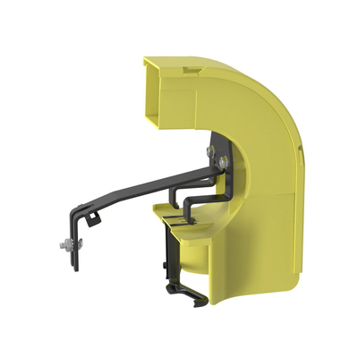 Bajada Para Canaleta FiberRunner™, Uso con Medidas 4x4, 6X4, 12X4, o 24X12, Con Reducción a 2X2, Color Amarillo | FRSPJ2X2LYL