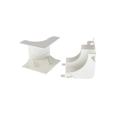 Esquinero interior, para uso con canaleta T45, Material PVC Rígido, Color Blanco Mate | T45ICIW