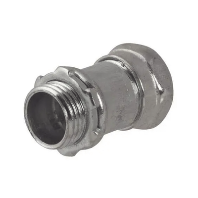 Conector Recto Compresión de Acero Galvanizado para Pared Delgada de 1 1/2". | HUB-2906