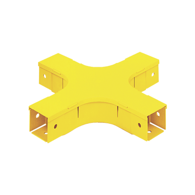 Accesorio de 4 Vías Horizontal, Con Ángulos a 90º, Para Canaletas FiberRunner™ 2X2, Color Amarillo | FFWC2X2LYL