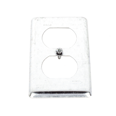 Tapa Metálica 4"X2"/ Para tomacorriente Duplex. | HUB-864