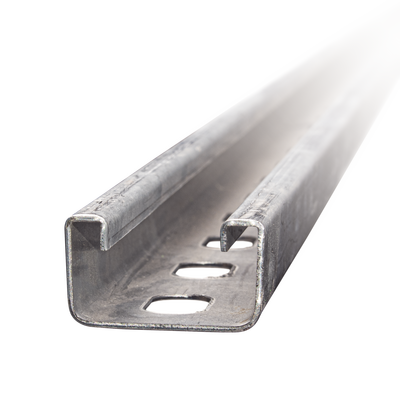 Unicanal perforado 4x2, 3000 mm, con acabado Electro Zinc | UNP-4X2-U30-EZ