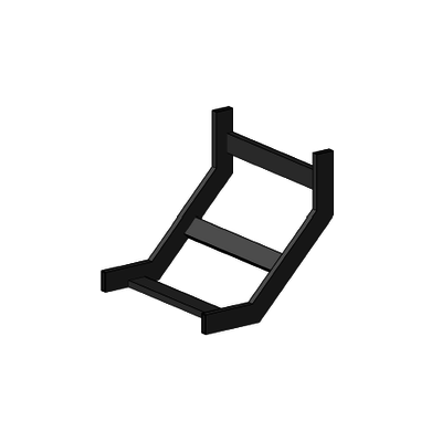 Curva vertical interior epoxica para charola tubular de 4" de ancho, incluye cople y tornillería | CH-CVIT-1X4EP