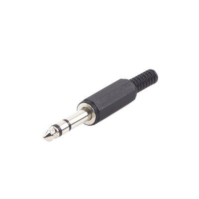 Conector macho de 6,3 mm con funda de plastico (estereo) | EP-TRS