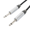 Cable de Audio | Plug 1/4 in a Plug 1/4 in Stereo | Carcasa Cromada | Conectores Seetronic | Longitud 3m | CMC-PS-PS-L-3M