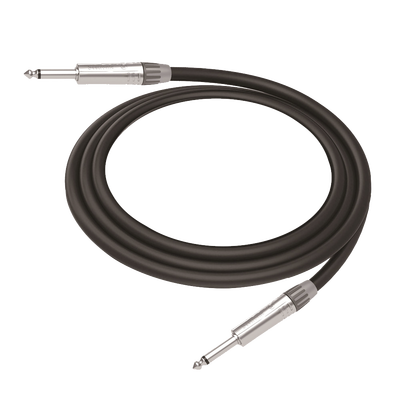 Cable de Audio | Plug 1/4 in a Plug 1/4 in Mono | Carcasa Cromada | Conectores Seetronic | Ideal para Instrumentos | Longitud 3m | CGT-PM-PM-L-3M