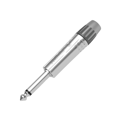 Conector 1/4 | Mono | Carcasa Cromada Perla | Contacto Niquelado | cable OD 4-7 mm | MP2X