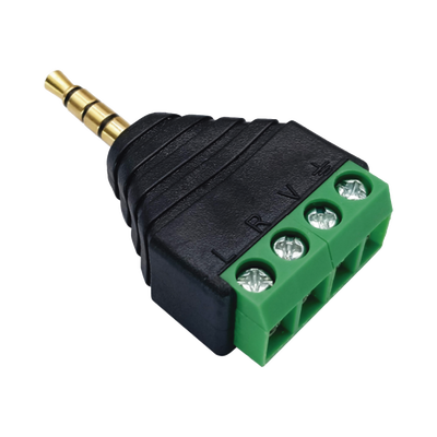Conector de audio de 3.5mm macho a terminal de tornillo de 4 pines | EP-CON311