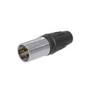 CONECTOR MACHO XLR DE 3 NÚCLEOS CON CARCASA DE ACERO INOXIDABLE Y CONTACTOS CHAPADOS EN ORO | SCHM3