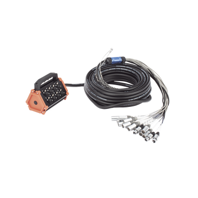 Stagebox, 12+4 canales, 4 extremos son SCMM3, los otros 12 extremos son SCMF3. | CSBT1204L20M