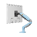 Brazo Ajustable para Monitor Ergonómico / Compatible con Monitores de 17" - 30" / Capacidad de Peso hasta 9 kg / Rotación 360° / Inclinación +85° a  -30° / Giro 180° / Ajuste de Resorte de Gas / Color Azul | F80NBB