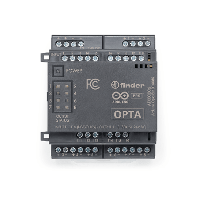 Expansión Digital Arduino Opta® / 16 Entradas Programables / 8 Relés / IP20 / Compatible PLC Industrial / IoT Industrial y Building Automation | AFX-00006