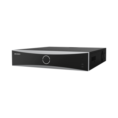 NVR 12 Megapixel (4K) / 32 Canales IP / Reconocimiento Facial / AcuSense (Evita Falsas Alarmas) / 8 Bahías de Disco Duro /  2 HDMI en 4K / Alarmas I/O | DS-8632NXI-K8