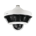 Cámara IP Multisensor 8 - 20 MP (4 sensores de 2 o 5 MP) lentes intercambiables con PTZ 2 MP 32X / Hasta 5 tarjetas SD de 256 GB / WDR de hasta 150dB / IP66 / IK10 | PNM-9322VQP
