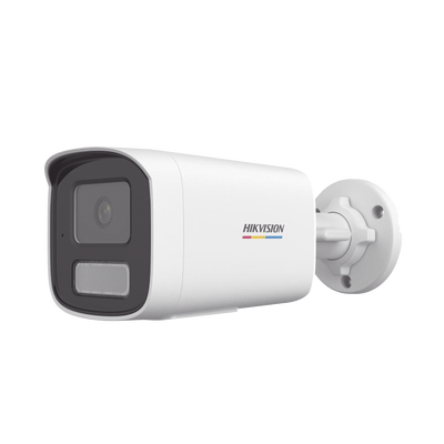 [Dual Light + ColorVu] Bala IP 4 Megapixel / Lente 4 mm / 50 mts IR + 50 mts Luz Blanca / Micrófono Integrado / ACUSENSE Lite / Exterior IP67 / WDR 120 dB / PoE / Micro SD | DS-2CD1T47G2H-LIUF