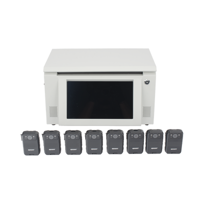 Kit de descarga simultanea para Bodycam | Estación de descarga XMRA8R3 | 8 X Bodycam  XMRR3 | XMRA8R3KIT