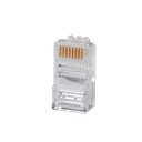 Plug RJ45 Cat5e, Para Cable UTP Calibre 22 a 26 AWG, Chapado en Oro de 50 Micras | P-8-8
