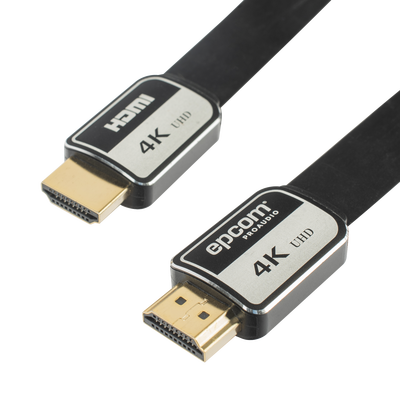 Cable HDMI de 1 Metro (3.28 Pies) | Alta Definición | Versión 2.0 | Alta Velocidad 18Gbps | 4K@60Hz | Conectores Chapados en Oro | Tipo Plano | EP-PH-4K-1M
