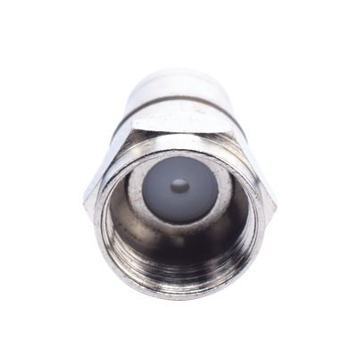 Conector F Macho Plegable, Con PIN para Cable RG-59, Cuerpo de Bronce Niquelado. | TT-CON-536