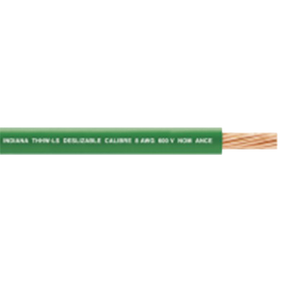 Cable Eléctrico de Cobre Recubierto THW-LS Calibre 14 AWG 19 Hilos Color Verde (100 Metros (328.08 Pies)) | SLY-312-GRN/100