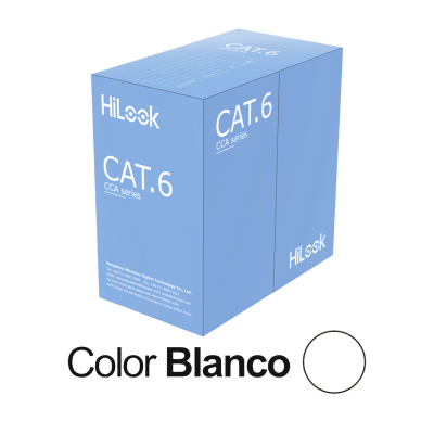 Cable de Red UTP Cat6 / 23 AWG / Cumple ANSI-TIA-568.2-D / RoHS 2.0 / CPR Fca / Longitud 305 Metros (1000 Pies) / PVC Blanco / Resistencia a la Tracción y Compresión / Operación -20°C a 70°C | NC-1LN6UU/CCA/M