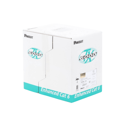 Bobina de Cable UTP 305 Metros (1000 Pies) de Cobre, TX6000? PanNet, Reelex, Blanco, Categoría 6 Mejorado (23 AWG), PVC (CM), de 4 Pares | PUC6004WH-ME