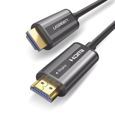 Cable HDMI de 15 Metros (49.21 Pies) por Fibra Óptica 4K@60Hz | Fibra de 4 Núcleos + Cobre EstaÑado de 7 Núcleos | Compatible con HDMI 2.0 | Alta Velocidad 18 Gbps | 3D | HDR | Carcasa de Zinc | Premium | 2 AÑos de GarantÍa | 50215
