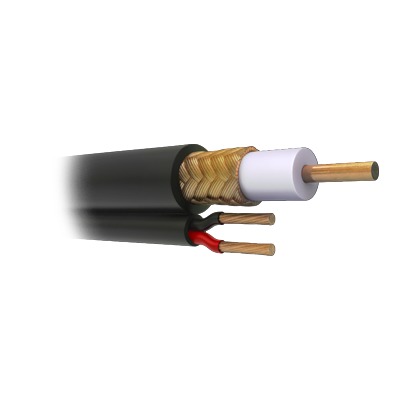 Bobina de 305 Metros (1000 Pies) de Cable Coaxial RG59 Siamés, Malla de Cobre, Hecho en México, Optimizado para HD. Aplicación para Intemperie. (Forro Grabado con la Marca SYSCOM) | RG-59-V/1000