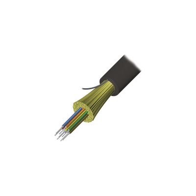 Cable de Fibra Óptica de 6 Hilos, Interior/Exterior, Tight Buffer, No Conductiva (Dieléctrica), Plenum, Monomodo OS2, 1 Metro (3.28 Pies) | 9GD8P006D-E201A