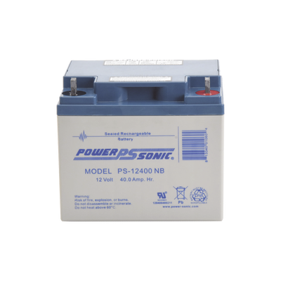 Batería 12V, 40AH, Para Respaldo, Tecnologías AGM/VRLA, 5 Años Vida Útil, Terminales NB, Reconocida UL | PS-12400-NB