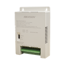 Fuente de Poder Regulada 12 Vcc / 13.5 Vcc / 15 Vcc para 16 Cámaras / 16 Amp (1 Amp por Salida) / Voltaje de Entrada 90 - 130 VCA / Soporta 4K / Modo para Largas Distancias | DS-2FA1208-C16/K