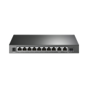 Switch PoE+ No Administrable De Escritorio 10 Puertos / 8 puertos 10/100/1000 Mbps PoE af/at Inteligiente / Presupuesto 123 W / Modo Extendido hasta 250 metros | TLSG1210MP