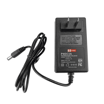 9 Vcc / 3 A / Fuente de poder / Voltaje de Entrada de 100-240 Vca / Para Usos Múltiples / Video Vigilancia, Acceso, Asistencia, Alarmas, Etc. | P9DC3A