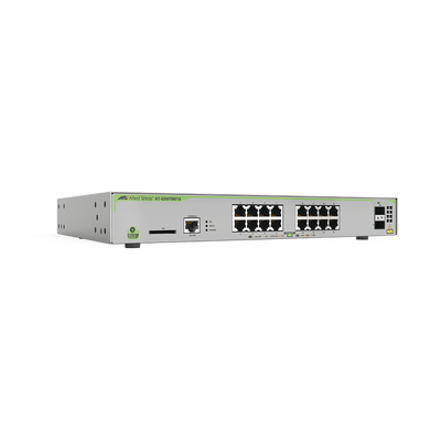 Switch PoE+ Administrable CentreCOM GS970M, Capa 3 de 16 Puertos 10/100/1000 Mbps + 2 SFP Gigabit, 247 W | AT-GS970M/18PS-R-10