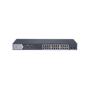 Switch Gigabit PoE+ / Administrable / 24 Puertos 1000 Mbps PoE+ / 2 Puertos SFP / Configuración Remota desde Hik-PartnerPro / PoE Extendido 250 Metros / 370 Watts | DS-3E1526P-SI