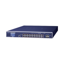 Switch Administrable Capa 3, 24 Puertos Gigabit 802.3bt, Hasta 600 W, 4 Puertos 10 G SFP+, Con Pantalla Táctil para Configuración Básica | GS-5220-24UPL4XVR