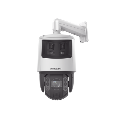 [TandemVu] PTZ IP 4 Megapixel con Cámara Panoramica 6 Megapixel / 25X Zoom / 200 mts IR / 30 mts Luz Blanca / ACUSENSE / IP66 / Alerta Audible y Luz Estroboscopica / Autoseguimiento / Hi-PoE / Alarmas I/O / Ultra Baja Iluminación / Micro SD | DS-2SE7C425MWG-EB/26(F0)