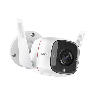 Cámara IP Wi-Fi para exterior, 3 megapixel, audio doble vía, visión nocturna, notificación Push, acepta memoria Micro SD de para grabación. | TAPOC310