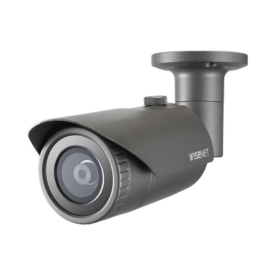 Cámara IP Tipo Bala Antivandálica 5 Megapíxel / Lente 2.8 mm / IR 20M / WDR 120db / Exterior IP66 / H.265 & WiseStream | QNO-8010R