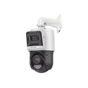 [TandemVu] PTZ IP 4 Megapixel + Cámara Fija 4 Megapixel / 25X Zoom / 100 mts IR + 30 mts Luz Blanca / IP67 / ACUSENSE / PoE+ / 2 Micrófonos Integrados y Bocina / Alerta Audible y Luz Estroboscopica / Alarmas I/O / DARKFIGHTER / Micro SD | DS-2SE4C425MWG-E/14(F0)