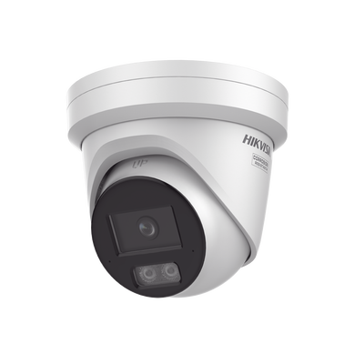 Turret IP 8 Megapixel (4K) / Lente 2.8 mm / Dual Light (40 mts IR + 40 mts Luz Blanca) / DARKFIGHTER S / Exterior IP67 / Microfono Integrado / WDR 130 dB / 4 Analíticos: AcuSense, Deteccion Facial, Conteo de Personas por Cruce y Zona | DS-2CD3387G3-LISU