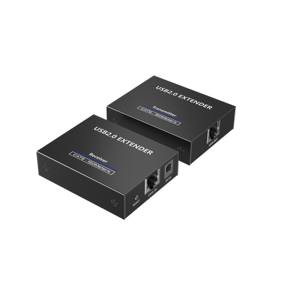 Kit EXTENSOR USB 2.0 de 4 Puertos para Distancias de Hasta  150 m | Soporta USB 2.0, USB 1.1 y USB 1.0 | UTP Cat 5e/6/6a/7 | Soporta Switch Gigabit | Ideal para Cámaras WEB, Impresoras, Escáner, Memorias, Mouse, etc. | TT150USB