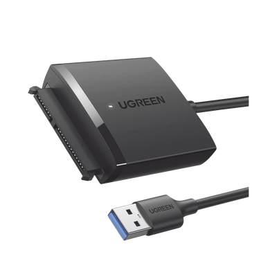 Adaptador USB 3.0 a SATA III | Compatible con Disco Duro HDD y SSD de 2.5" y 3.5" de hasta 12 TB | Velocidad USB 3.0 de hasta 5 Gbps | Alta Velocidad con UASP & TRIM | Cable de 50 cm. | 60561