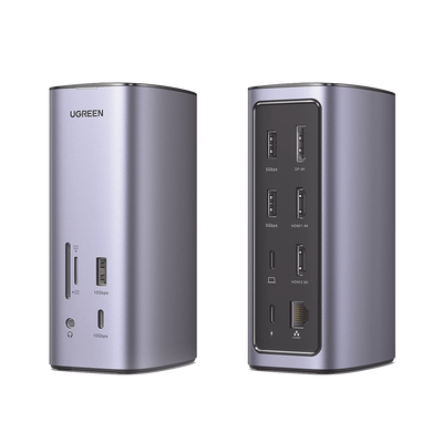 HUB USB-C (Docking Revodok Pro) 12 en 1 | 2 USB-A 3.0 | 1 USB-C PD Carga 100W | 1 USB-A 3.1 | 1 USB-C 3.1 | HDMI 4K | HDMI 8K Ultra HD | Display Port 4K | RJ45 (Gigabit) | Lector Tarjeta SD + Micro SD (TF) | Jack Audio 3.5mm. | 90325