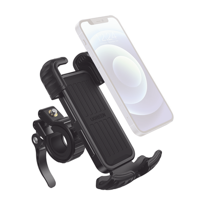 Soporte de Celular para Manillar de Motocicleta o Bicicleta / Anti Vibración / Protección de clip Antideslizante / Rotación de 360° / Bloqueo de Seguridad / Compatible con manillar de 0.6'' a 1.75'' / Soporta dispositivos de 4.6'' | 60548