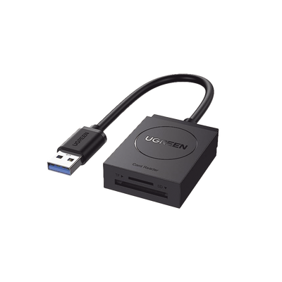 Lector de tarjetas USB-A 3.0 a MicroSD (TF) / SD | 5Gbps | Soporta hasta 2TB | Soporta Windows/Mac OS/Linux/Android | Lectura de Tarjetas Simultánea | No Requiere Controlador | Cable de 15cm. | 20250