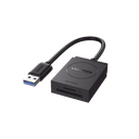 Lector de tarjetas USB-A 3.0 a MicroSD (TF) / SD | 5Gbps | Soporta hasta 2TB | Soporta Windows/Mac OS/Linux/Android | Lectura de Tarjetas Simultánea | No Requiere Controlador | Cable de 15cm. | 20250
