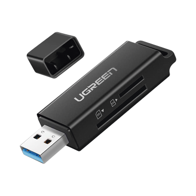 Lector de tarjetas SD portátil USB 3.0 de doble ranura / adaptador de tarjeta de memoria flash concentrador para TF SD Micro SD SDXC SDHC MMC RS-MMC Micro SDXC Micro SDHC UHS-I | 40752