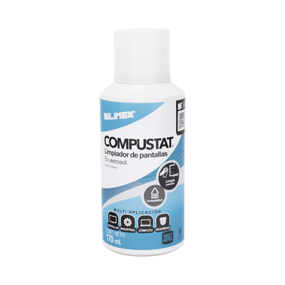 Limpiador de Pantallas y Cámaras, Protector Anti-Estático en Aerosol, con Protección Contra Rayos UV, Repelente de Polvo, 170 ml | COMPUSTAT
